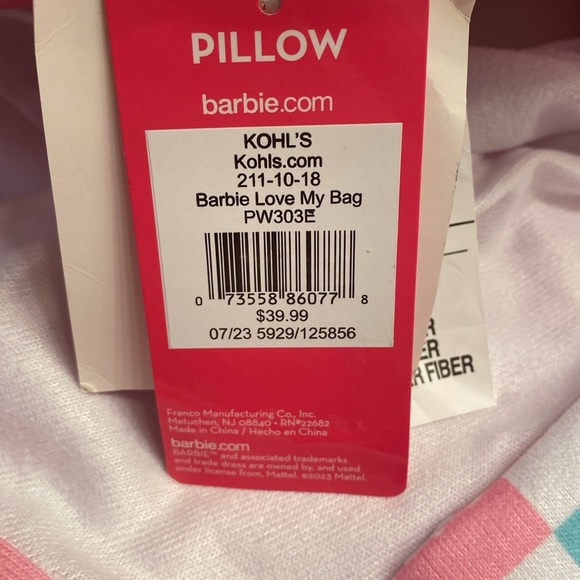 Barbie pajamas size 10 and pillow purse - Picture 12 of 13